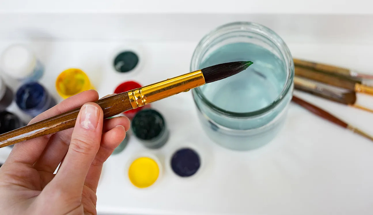 The Best Way to Wash paint Brushes (and Store them too!)