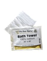 Serviette de bain Pocket Nurse&reg; - Coton blanc (20" x 40")