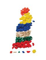 Wooden Pattern Blocks in Bag - 250 Pieces