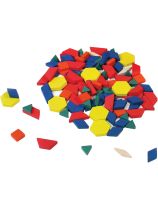 Blocs-formes (1 cm) en plastique creux, dans un sac - 250 pièces