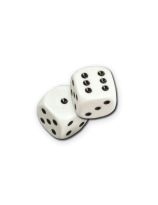 Dot Dice Cubes, White