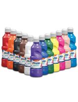 PRANG&reg; Washable Ready-to-Use Tempera Paint - 473 mL (16 oz) - Set of 12