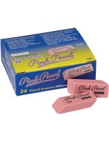 Dixon&reg; Pink Pearl Erasers - Medium - Box of 24