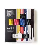Liquitex&reg; Basics Primary Colour Set with Large Titanium White Paint