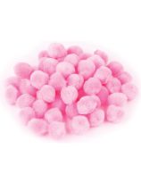 Pompons en format économique, 2,5 cm, paquet de 100 - Rose