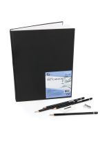 Ensemble individuel de crayons et cahier à croquis à couverture rigide - 22 cm x 28 cm (8,5" x 11")