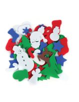 Fun Foam Shapes: Christmas Themed Shapes – Assorted Colours, 60 pieces