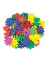 Fun Foam Shapes: Flowers – Assorted Colours, 60 pieces