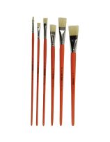 Ensemble de 72 pinceaux Spectrum en soie de porc blanche, plats - 12 de chaque taille