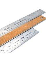 Nobel Steel Ruler with Cork Backing - 15"