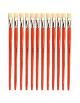 Spectrum White Hog Brush: Series 3342 - Flat - Size 8 - Pack of 12