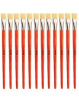 Spectrum White Hog Brush: Series 3342 - Flat - Size 10 - Pack of 12