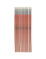 Spectrum White Hog Brush: Series 3332 - Round, Domed - Size 4 - Pack of 12