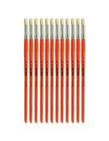 Spectrum White Hog Brush: Series 3332 - Round, Domed - Size 10 - Pack of 12