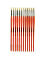 Spectrum White Hog Brush: Series 3332 - Round, Domed - Size 12 - Pack of 12