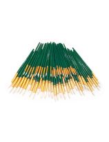 Ensemble de 144 pinceaux Spectrum en taklon blanc, série 4111, à manche court - Ronds, tailles variées