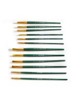 Spectrum Assorted White Taklon Brushes - Set of 12