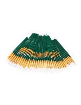 Ensemble de 72 pinceaux ronds et plats assortis Spectrum en taklon blanc, séries 4111 et 4141, à manche court