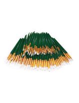 Spectrum Assorted White Taklon Brushes - Sizes 0, 4, 6, 8, 10, 12 - Set of 144