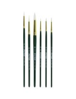 Pinceaux assortis de qualité supérieure Spectrum, série 5111 et 5121, en taklon blanc - Ensemble de 144