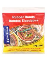  Selectum Rubber Bands - Assorted Sizes & Colours