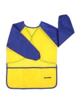 Spectrum Children's Art Smock with Sleeves - Yellow/Navy Blue - Medium, Ages 3-5