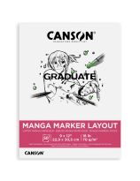 Canson&reg; Graduate Manga Marker Layout Pad - Foldover - 50 Sheets - 9" x 12"