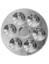 Plateau rond en aluminium à 6 cavités