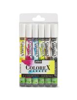 Pebeo Colorex Refillable Watercolour Markers, Essentials - Set of 6 