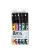Pebeo Acrylic&trade; Marker Set - 1.2 mm - Primary Colours - Set of 5