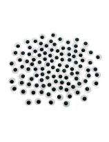 Self-Adhesive Black and White Wiggle Eyes - 12 mm (1/2") - Pack of 100