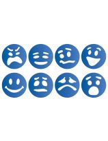 Pochoirs Roylco® pour la création d'émoticônes d'émotion - Ensemble de 8