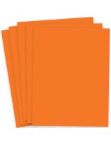 Cartons de couleur vive, 22 cm x 28 cm (8,5" x 11") - Orange citrouille - Paquet de 100
