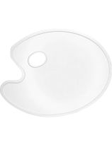 Clear Flat Oval Artist Palette