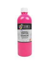 Demco Fluorescent Tempera Paint - 473 mL (16 oz) - Pink
