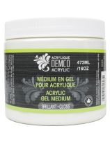 Médium en gel pour acrylique - Fini brillant - 473 ml 