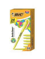 BIC&reg; Brite Liner Chisel Tip Pocket Style Highlighters - Pack of 24 - Yellow