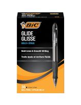 BIC&reg; Glide&trade; Bold Retractable Ball Pens - Pack of 36 - Black
