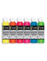 Demco Tempera Fluorescent - 120 ml - Set of 6