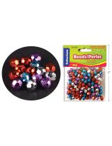 Dark Metallic Round Beads - 40g