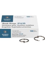 Business Source&reg; Standard Book Rings - 3/4" dia. (19 mm) - Pack of 100