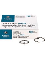 Anneaux standards pour feuilles mobiles Business Source®, 25,4 mm (1") de diamètre - Paquet de 100