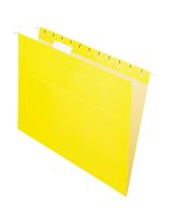 Chemise suspendue en papier recyclé Pendaflex® Essentials, 5 positions d'onglet, format lettre - Boîte de 25 - Jaune