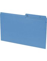 Chemise de classement en papier recyclé Continental®, grand format, onglet demi-largeur - Paquet de 100 - Bleu