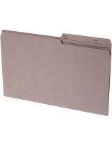 Chemise de classement en papier recyclé Continental®, grand format, onglet demi-largeur - Paquet de 100 - Kraft