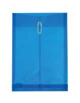 Enveloppe en vinyle translucide - Grand format - Bleu