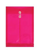 Enveloppe en vinyle translucide - Grand format - Rouge