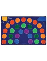 Tapis arc-en-ciel de Carpets for Kids® - Rectangle, 2,2 x 3,6 m (7'6" x 12')
