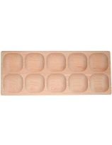 Plateau de triage en bois naturel - 10 compartiments