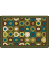 Carpets for Kids&reg; Nature's Colours Calming Circles  Carpet without Alphabet Border- 8' x 12' Rectangle